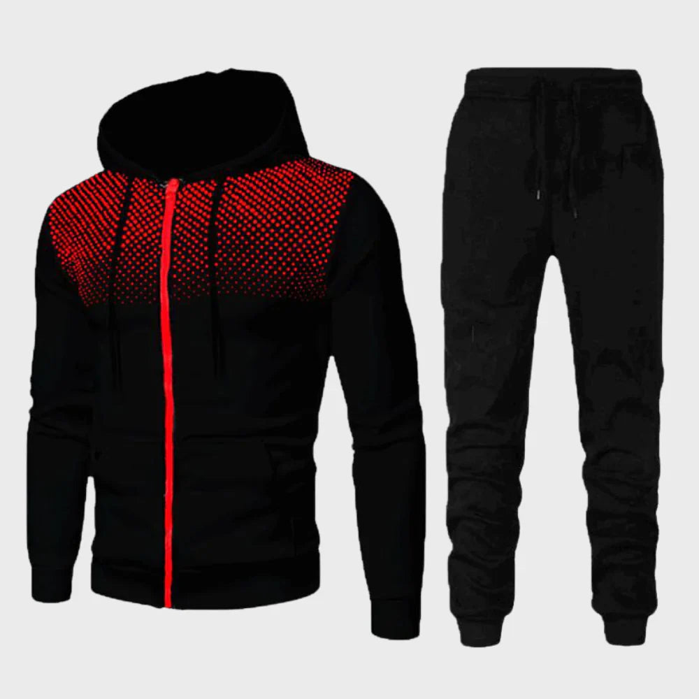 Trainingspak - Tweedelig joggingpak met capuchon en ritssluiting voor heren-Boutique Moda