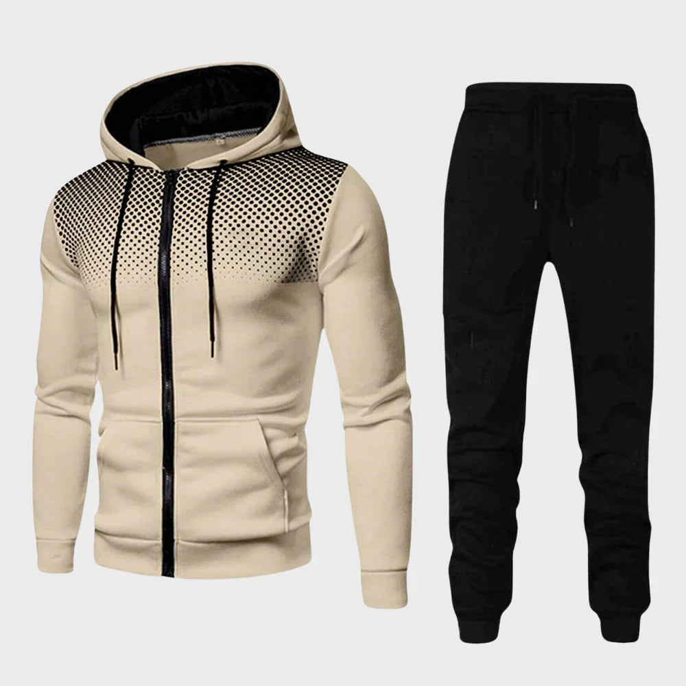 Trainingspak - Tweedelig joggingpak met capuchon en ritssluiting voor heren-Boutique Moda