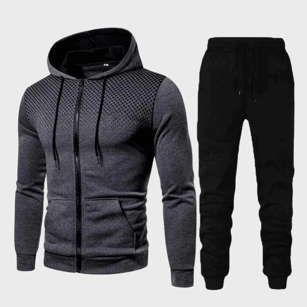 Trainingspak - Tweedelig joggingpak met capuchon en ritssluiting voor heren-Boutique Moda