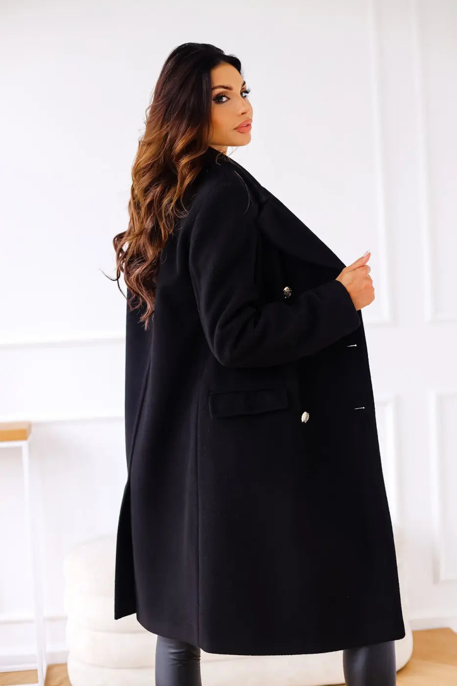 Trenchcoat | Klassiek | Double Breasted | Lange Pea Jas | Winterjas voor Vrouwen-Boutique Moda