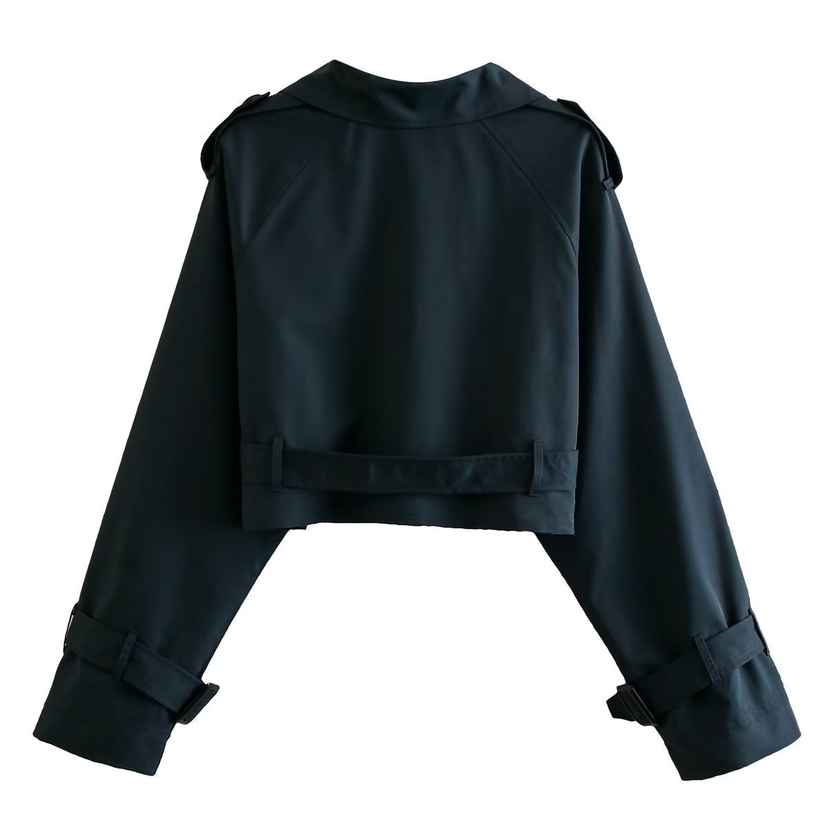 Trenchcoat - Korte jas met dubbele borst en riem voor dames-Boutique Moda