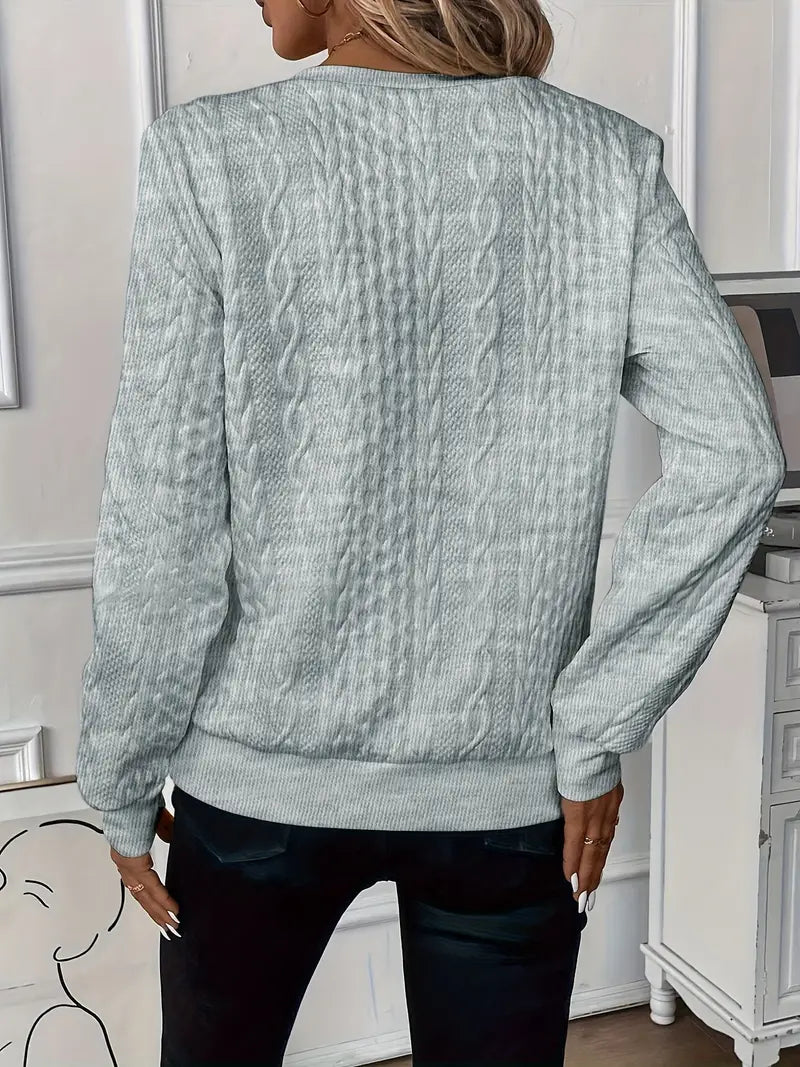 Trui met halve rits | Regular Fit | Ronde Hals | Sweater met halve rits | Dameskleding-Boutique Moda