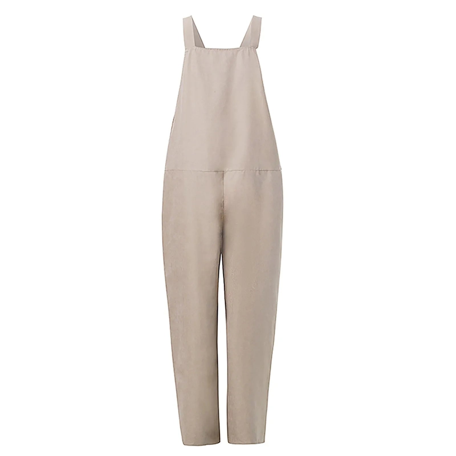 Tuinbroek - Dames mouwloze linnen jumpsuit met losse pasvorm-Boutique Moda