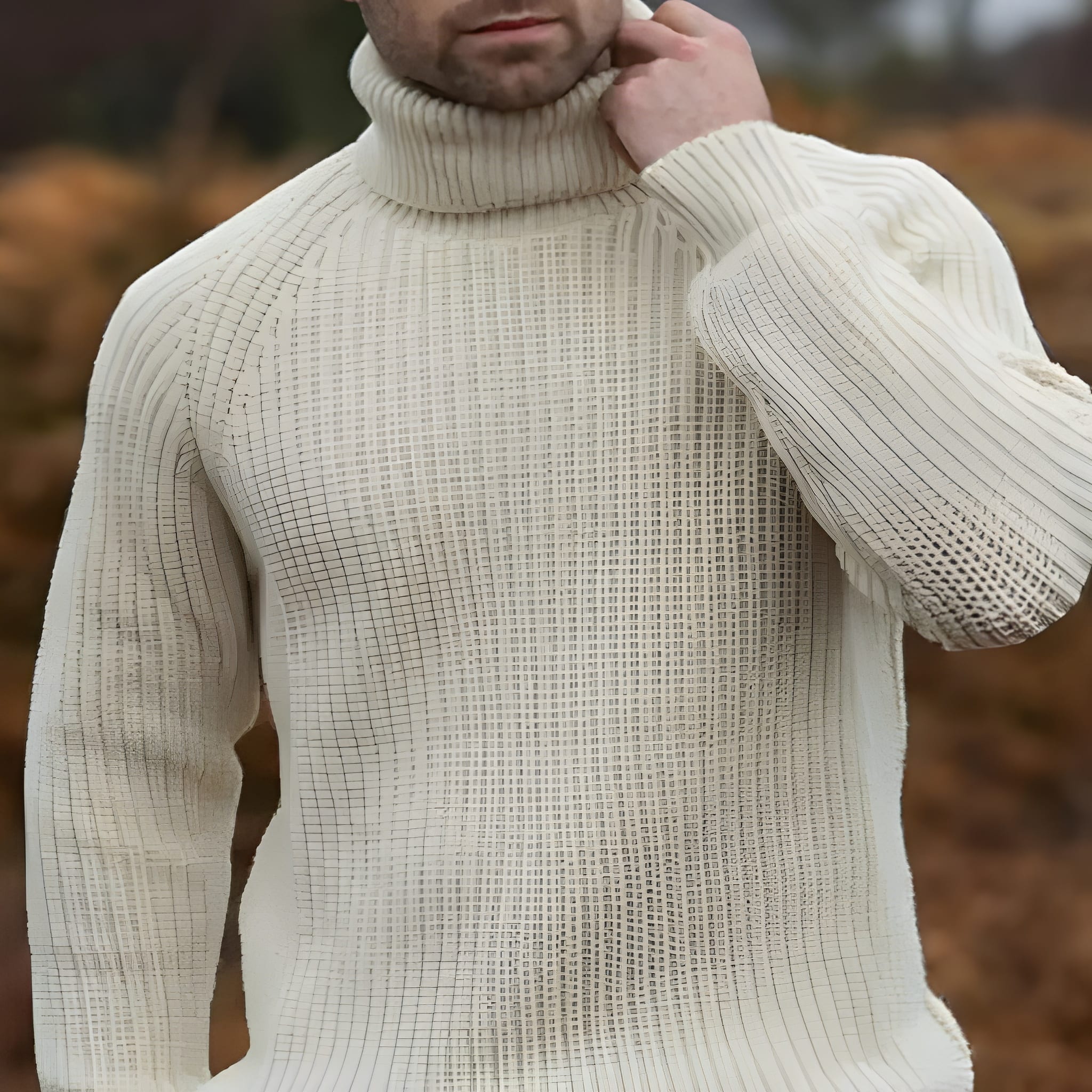 Turtleneck Trui - Roll Neck - Ribbreisel - Gebreide trui - Gebreide kleding voor mannen-Boutique Moda