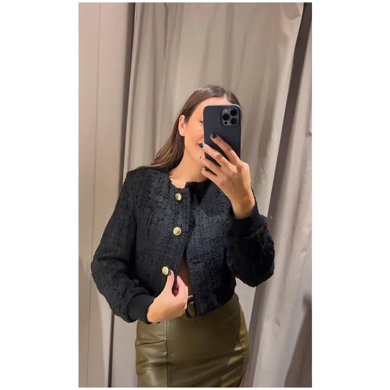 Tweed Jas | Button-Up | Herfst | Blazer Jas | Dames Jas-Boutique Moda