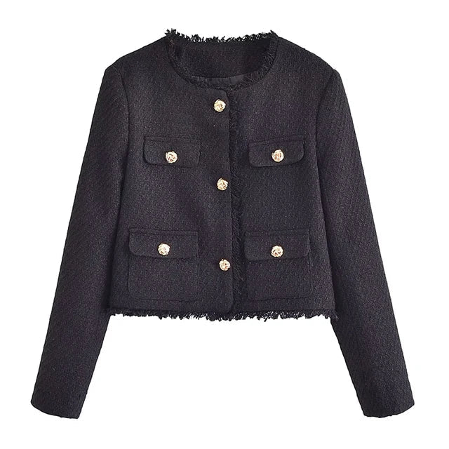 Tweed Jas | Button-Up | Herfst | Blazer Jas | Dames Jas-Boutique Moda