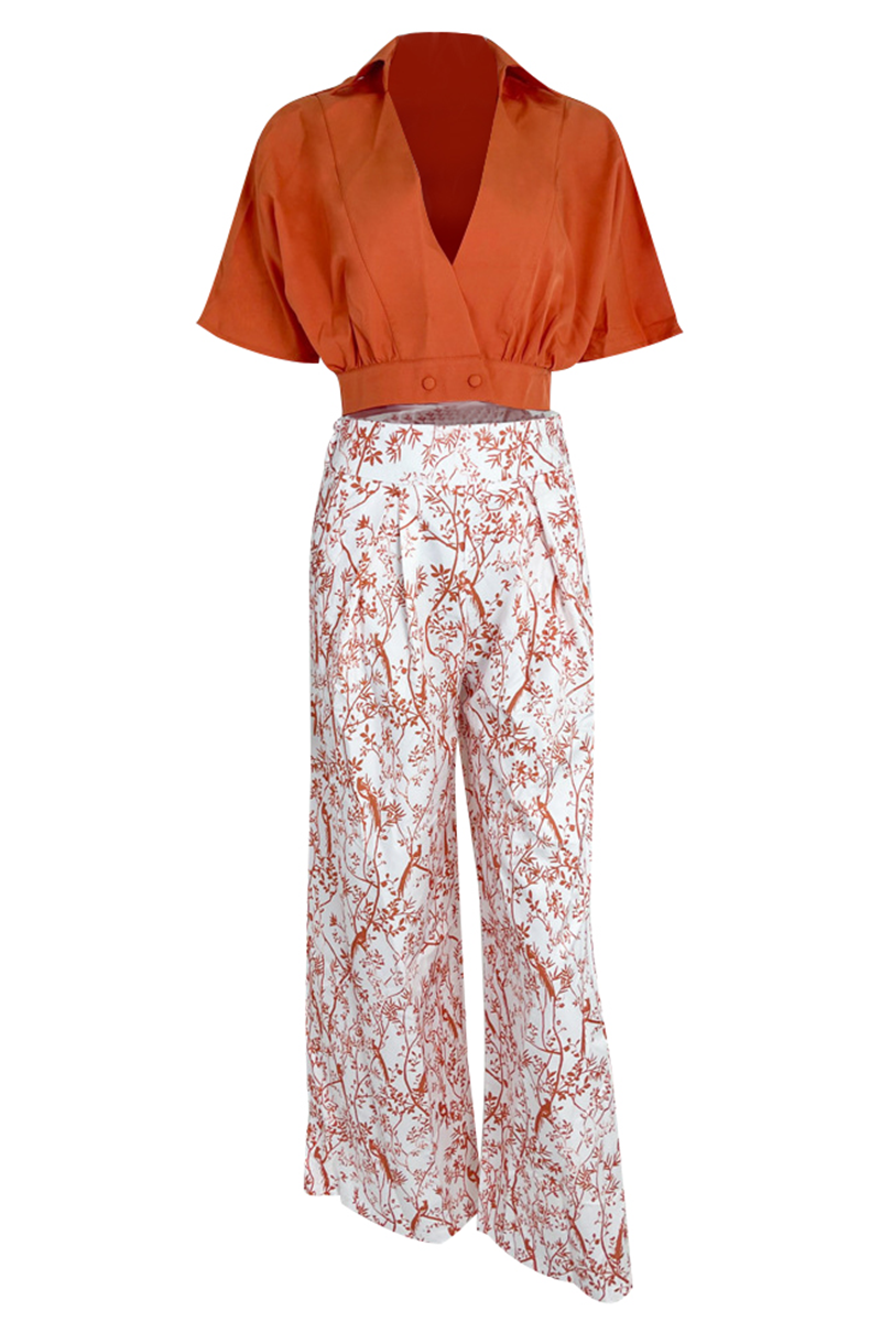 Tweedelige Set | Dames Crop Top en Wijde Broek met Hoge Taille-Boutique Moda
