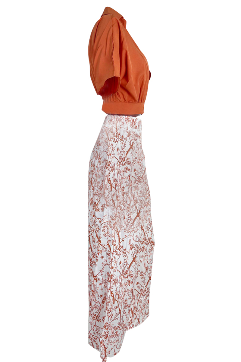 Tweedelige Set | Dames Crop Top en Wijde Broek met Hoge Taille-Boutique Moda