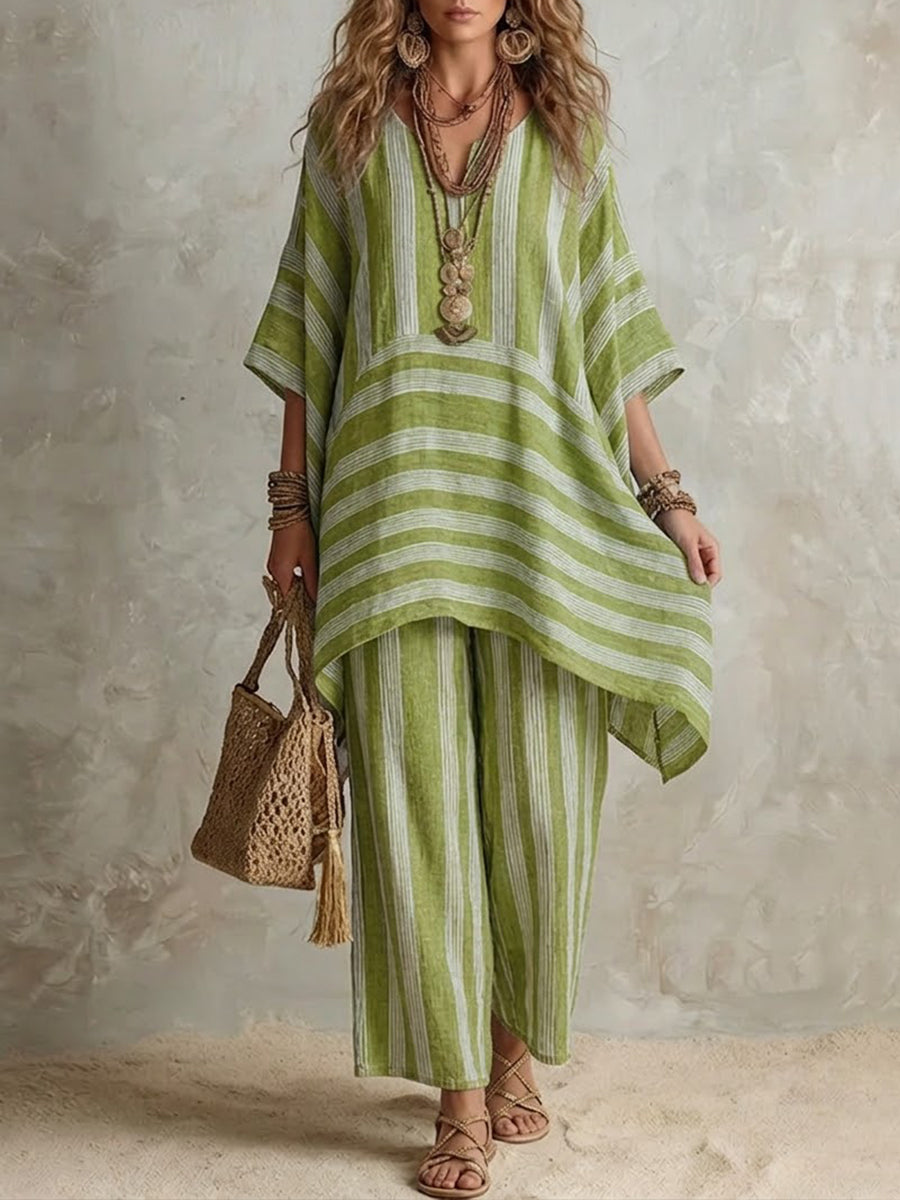 Tweedelige zomerset – Set met tuniek en broek voor dames-Boutique Moda