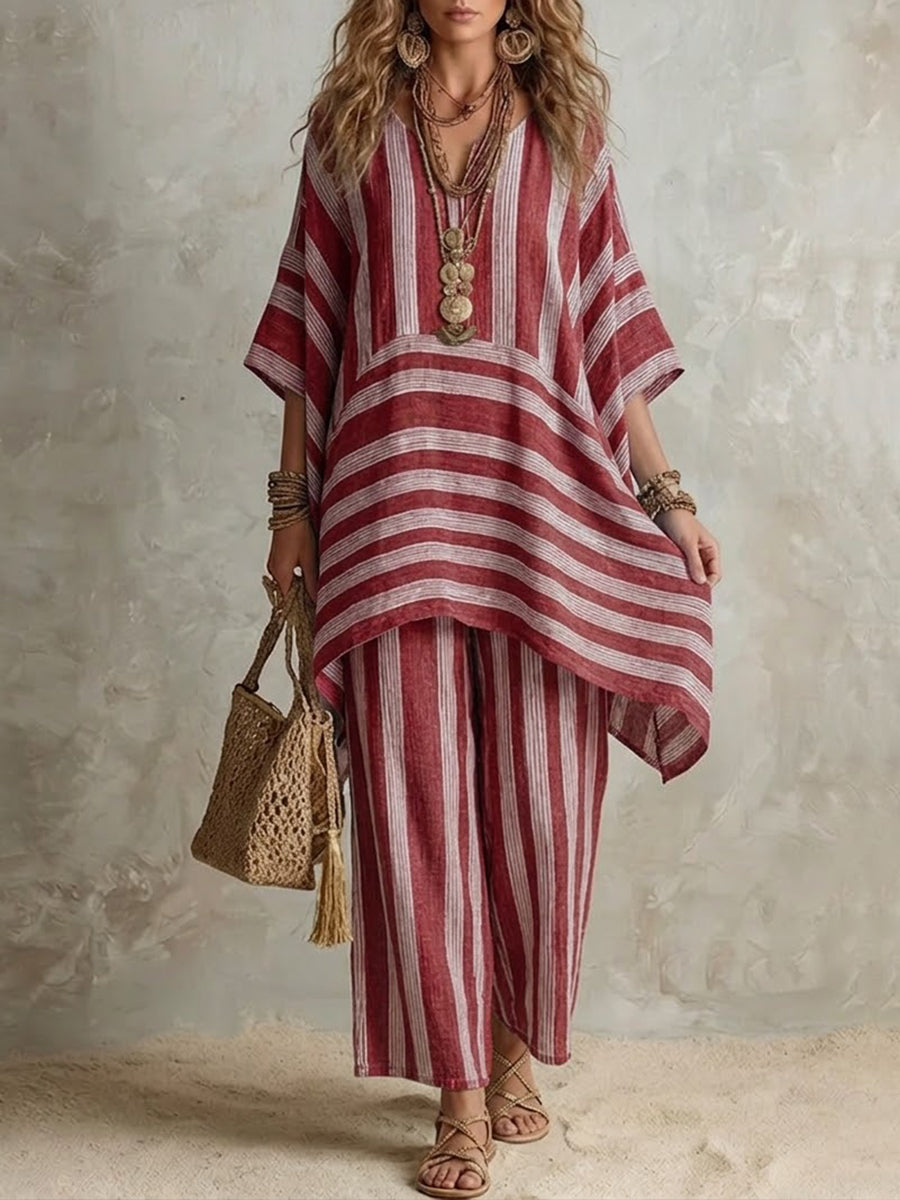 Tweedelige zomerset – Set met tuniek en broek voor dames-Boutique Moda