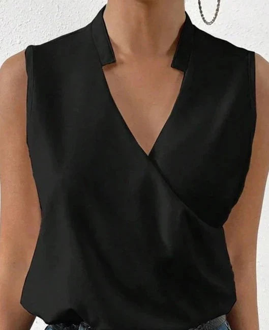 V-hals top | Mouwloos | Elegant | Dames tops voor speciale gelegenheden | Dameskleding-Boutique Moda