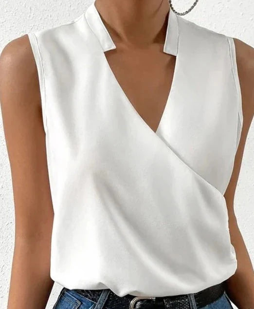 V-hals top | Mouwloos | Elegant | Dames tops voor speciale gelegenheden | Dameskleding-Boutique Moda