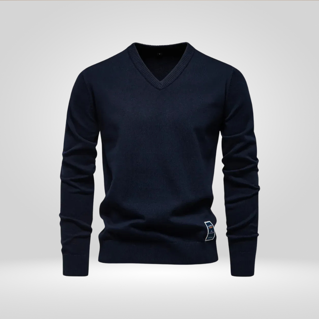 V-hals trui | Effen | Gebreid | Pullover | Gebreide kleding voor mannen-Boutique Moda