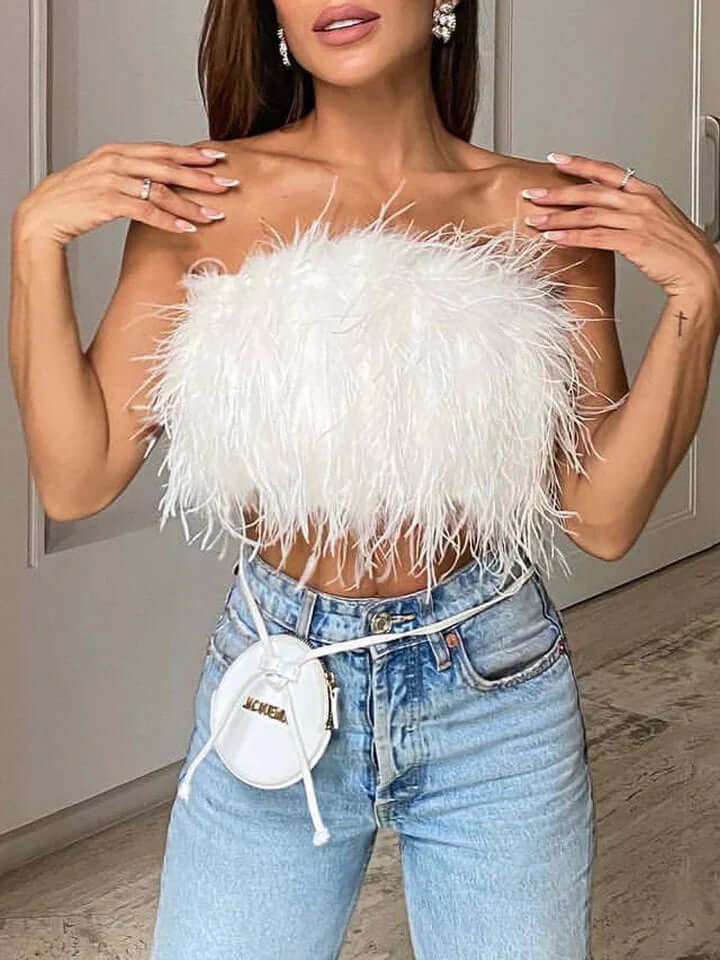 Veren Top - Bandeau - Feest - Strapless Top - Gewas Top-Boutique Moda
