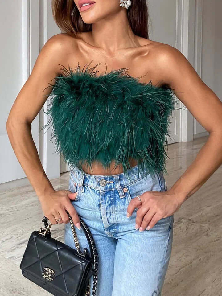 Veren Top - Bandeau - Feest - Strapless Top - Gewas Top-Boutique Moda