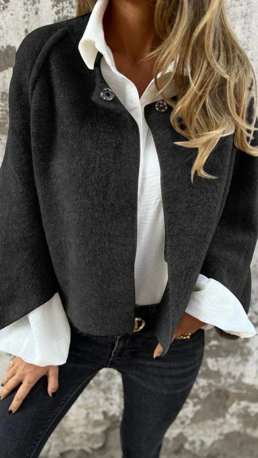 Vestjasje - Los model - Wol - Gebreid vest - Dameskleding-Boutique Moda