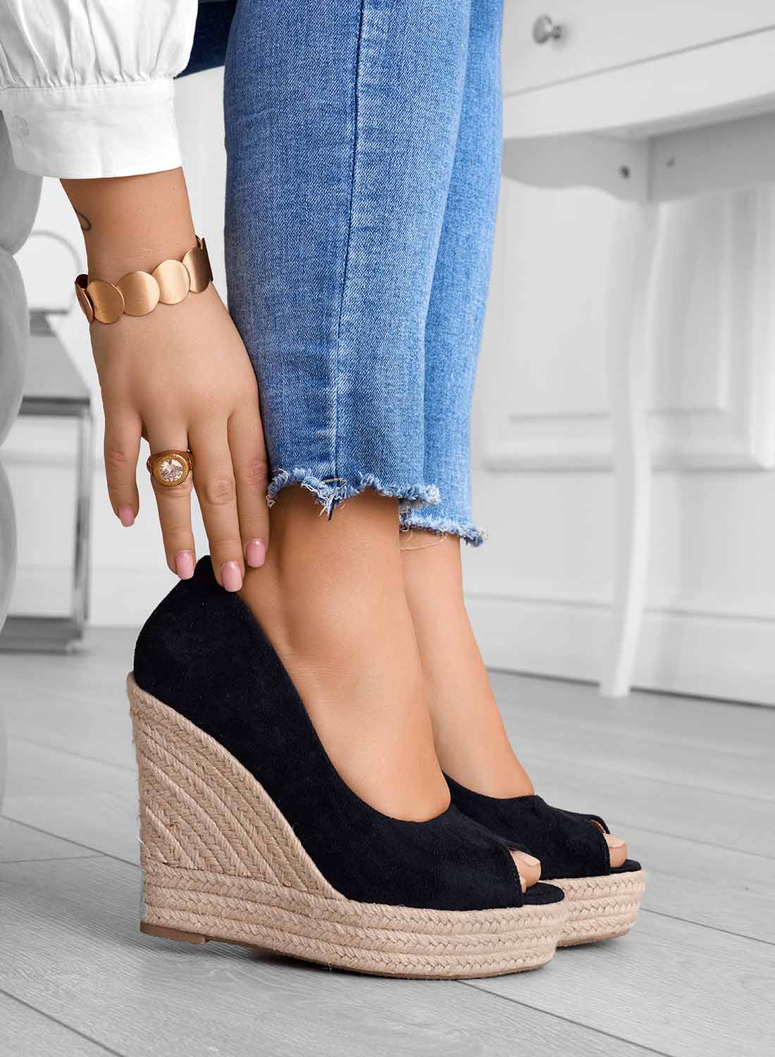 Wedge Schoenen | Slip-On | Open Teen | Espadrilles | Zomerschoenen-Boutique Moda