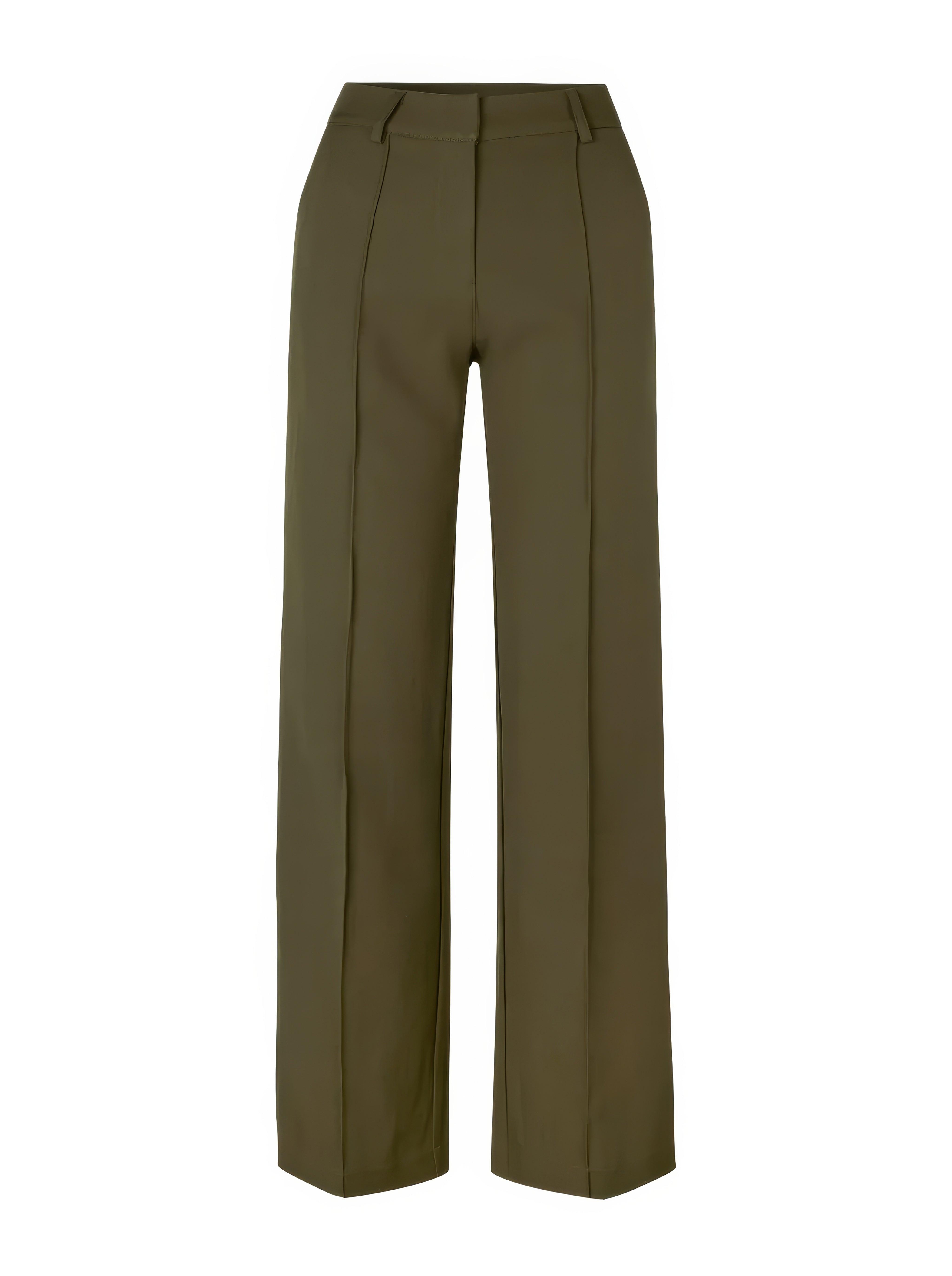 Wijde broeken | Uitlopend | Naad aan de voorkant | Broek met hoge taille | Damesbroeken-Boutique Moda