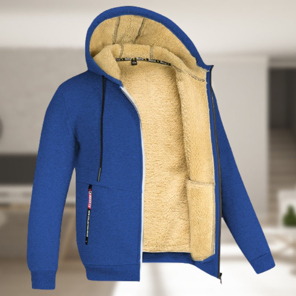 Winter Hoodie | Sherpa Fleece | Zip-Up | Hoodie Jas | Herenkleding-Boutique Moda