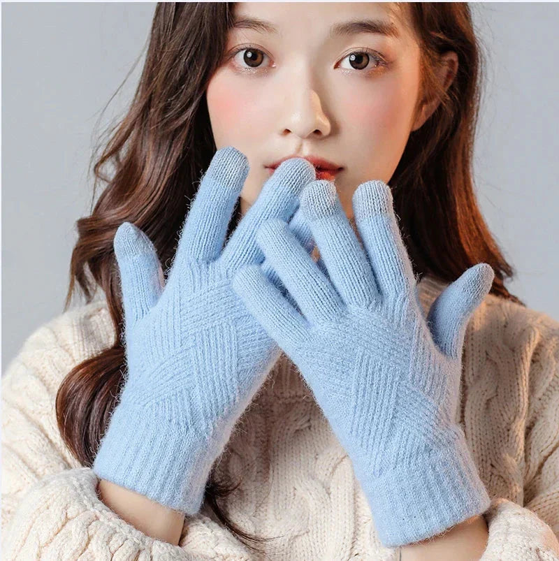 Winterhandschoenen | Touchscreen | Warm | Gebreide Handschoenen | Kasjmier Handschoenen-Boutique Moda