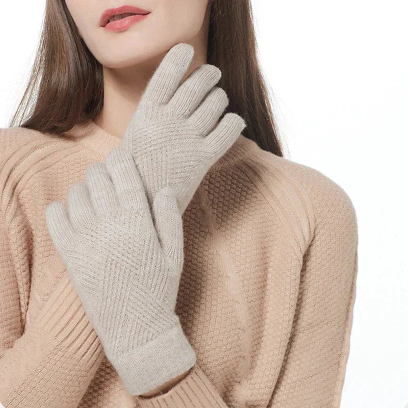 Winterhandschoenen | Touchscreen | Warm | Gebreide Handschoenen | Kasjmier Handschoenen-Boutique Moda