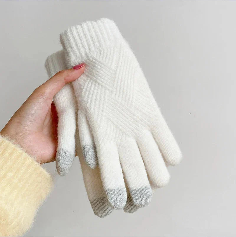 Winterhandschoenen | Touchscreen | Warm | Gebreide Handschoenen | Kasjmier Handschoenen-Boutique Moda