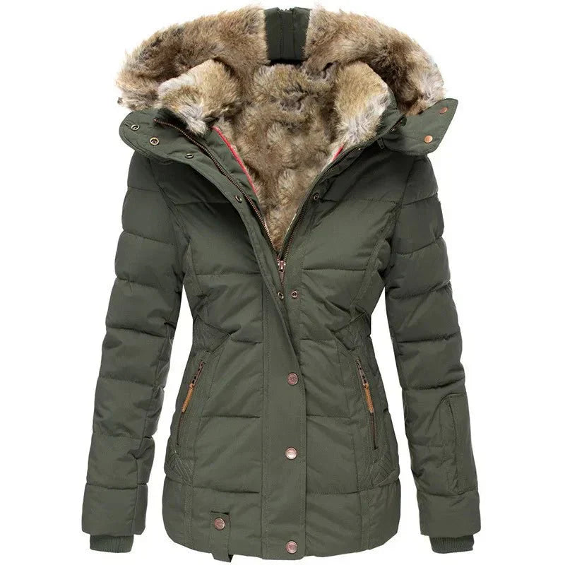 Winterjas | Capuchon | Parka | Gevoerde Jas met Imitatiebont | Winterjas voor Vrouwen