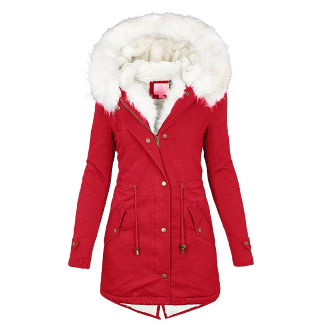 Winterjas - Warme bontgevoerde winterparka voor dames met capuchon-Boutique Moda