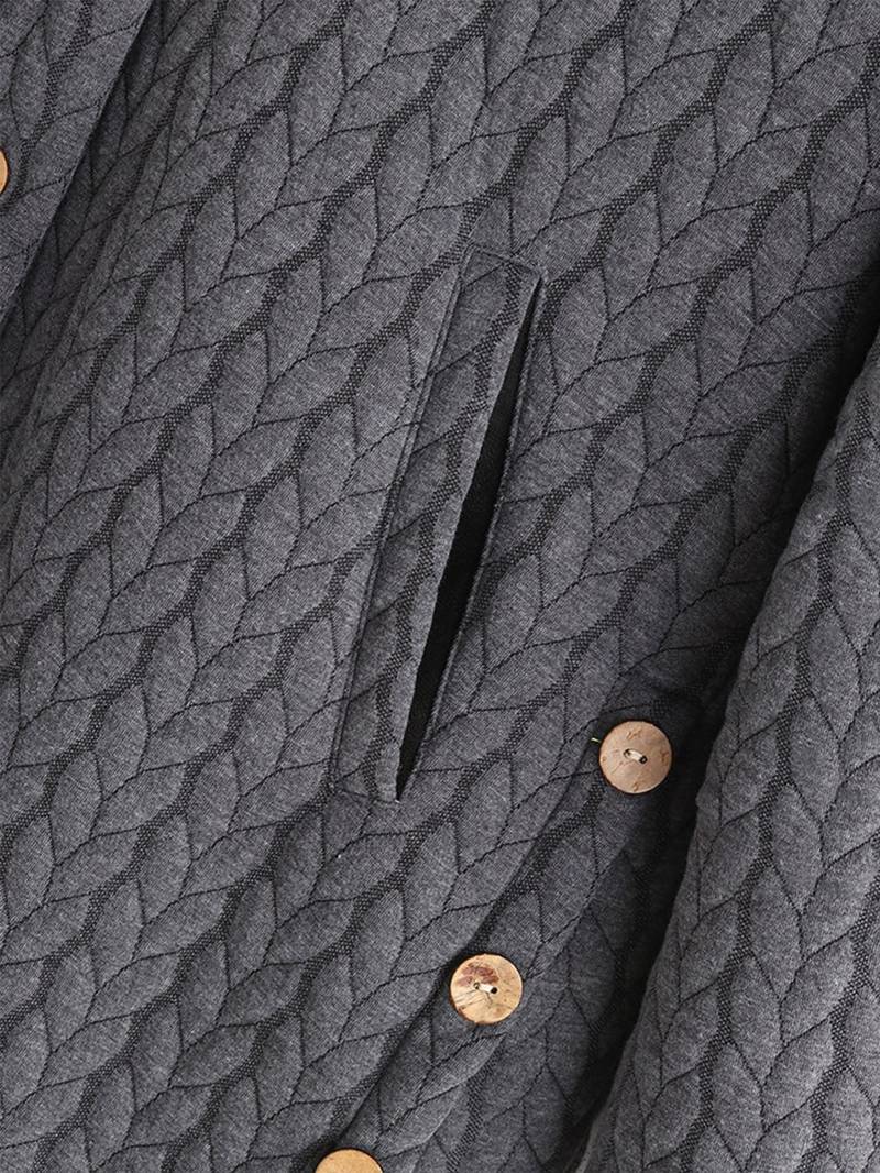 Winterjas met capuchon - Warme oversized winterjas met knoopsluiting voor dames-Boutique Moda