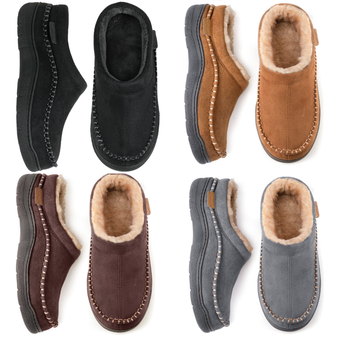 Winterklompen | Warm | Bontgevoerd | Slip-On Schoenen | Herenslippers-Boutique Moda