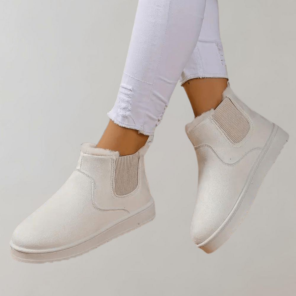 Winterlaarzen | Slip-On | Bontgevoerd | Enkellaarzen | Dameslaarzen-Boutique Moda