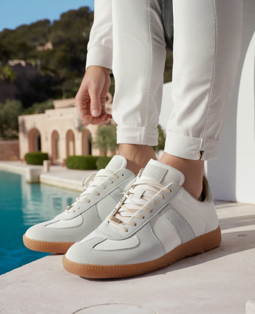 Witte Sneakers - Heren Casual Everyday Lace-Up Sneakers-Boutique Moda