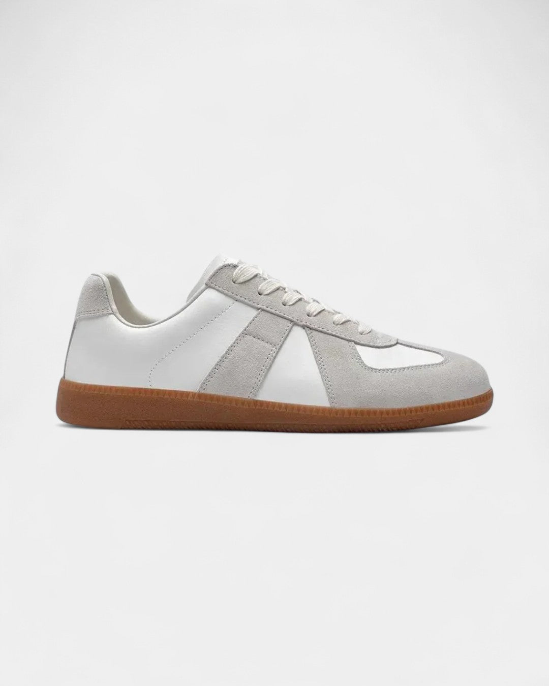 Witte Sneakers - Heren Casual Everyday Lace-Up Sneakers-Boutique Moda