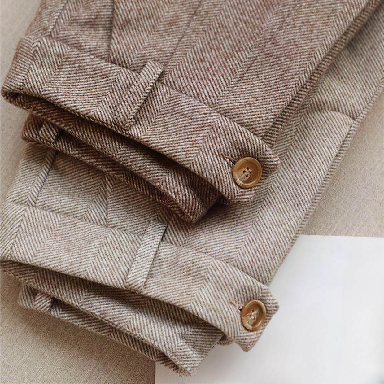 Wollen Broek | Visgraat | Slim Fit | Casual Broek | Herenbroek-Boutique Moda