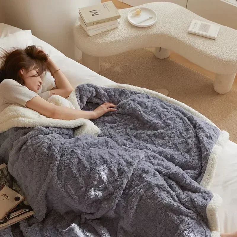 Zachte Sherpa-deken - Pluizig - Winter - Pluche deken - Fleece deken-Boutique Moda