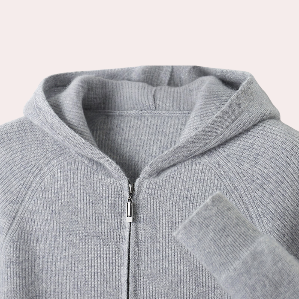 Zip Hoodie - Casual - Gebreid - Zip-Up Sweater - Herenkleding-Boutique Moda