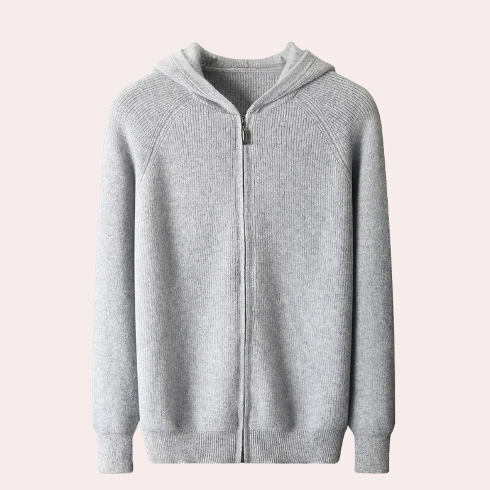 Zip Hoodie - Casual - Gebreid - Zip-Up Sweater - Herenkleding-Boutique Moda