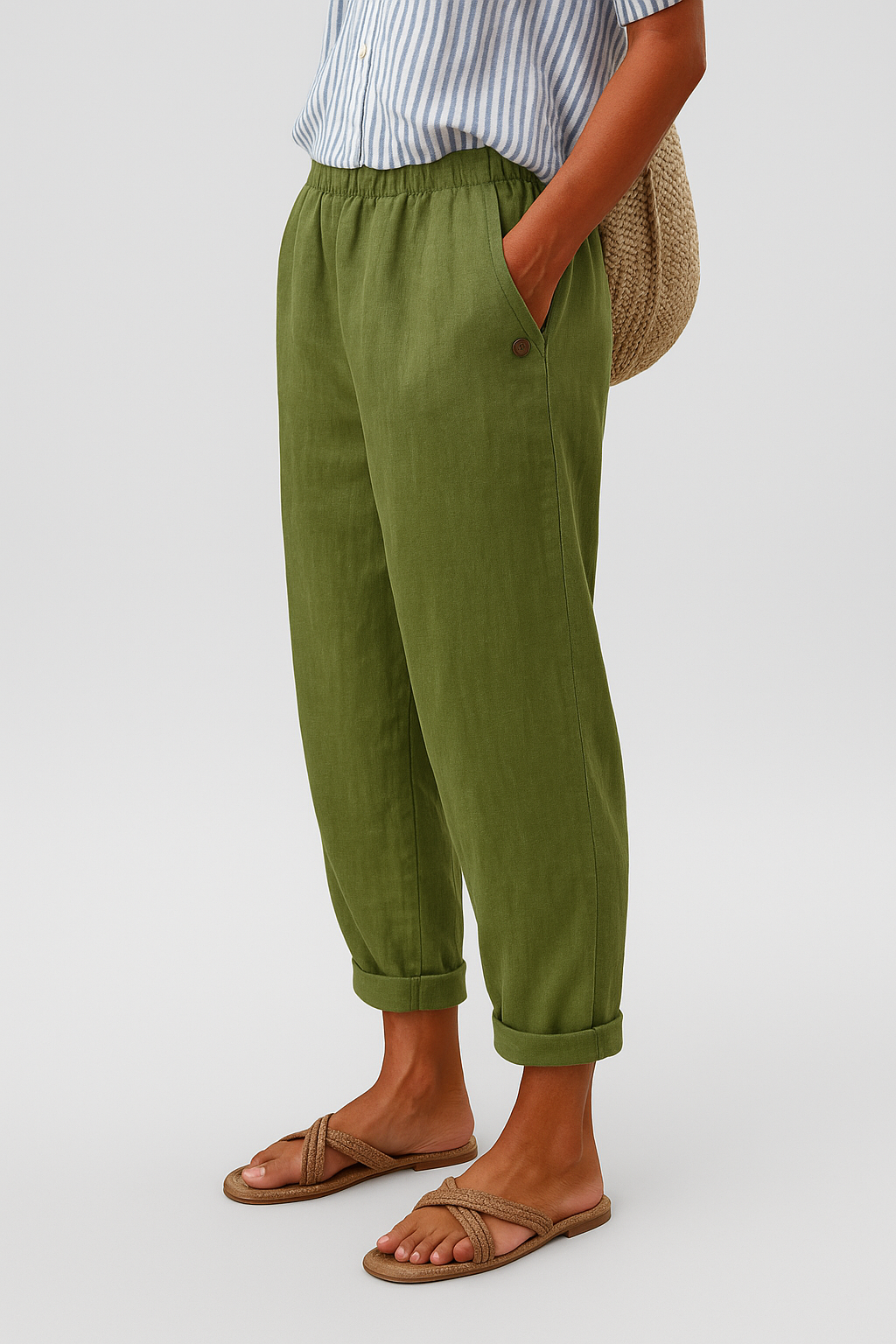 Zomerbroek - Casual - Elastische taille - Korte broek - Damesbroek-Boutique Moda