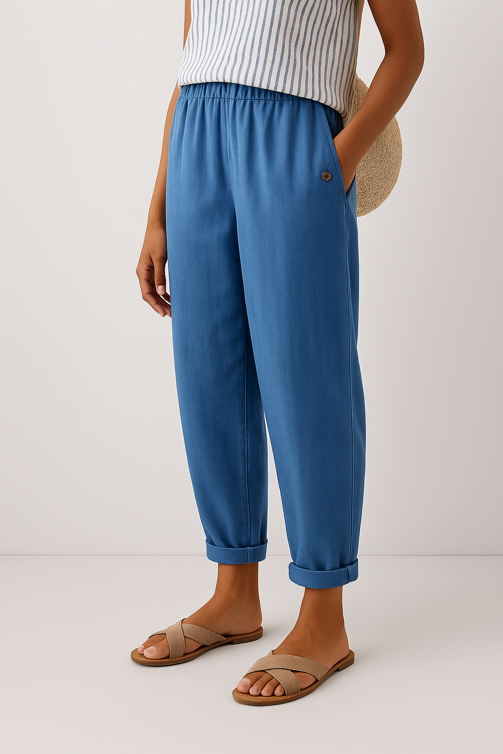 Zomerbroek - Casual - Elastische taille - Korte broek - Damesbroek-Boutique Moda