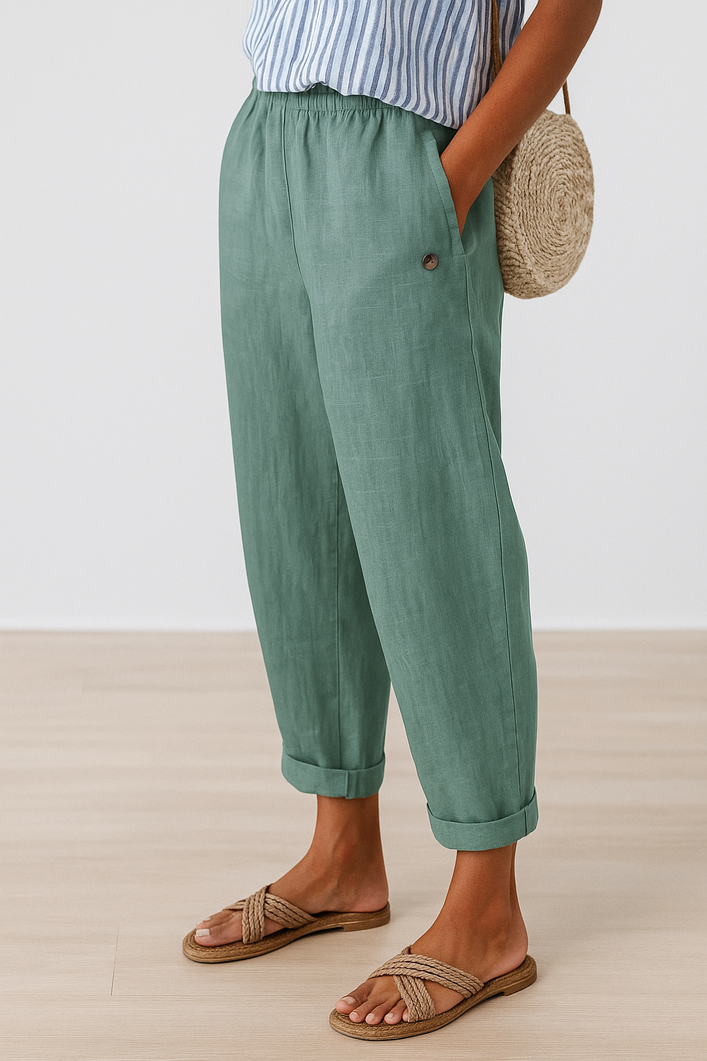 Zomerbroek - Casual - Elastische taille - Korte broek - Damesbroek-Boutique Moda