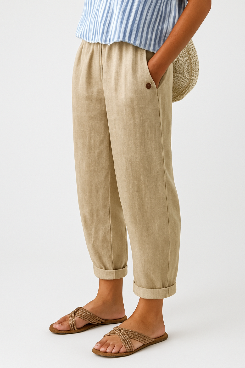 Zomerbroek - Casual - Elastische taille - Korte broek - Damesbroek-Boutique Moda