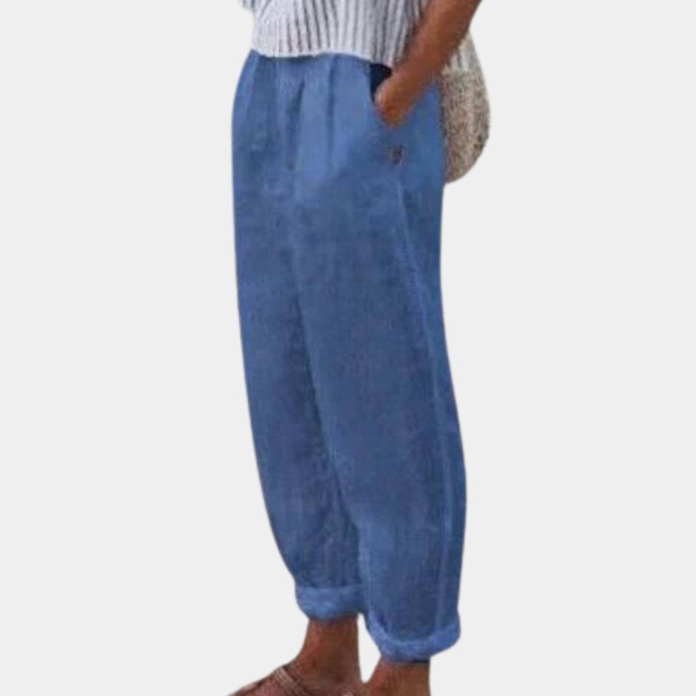 Zomerbroek - Los model - Lichtgewicht - Linnen broek - Damesbroek-Boutique Moda