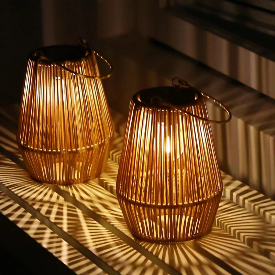Zonne-energie lamp - Rotan - Tuin - Draagbare lamp - Buitenlamp-Boutique Moda