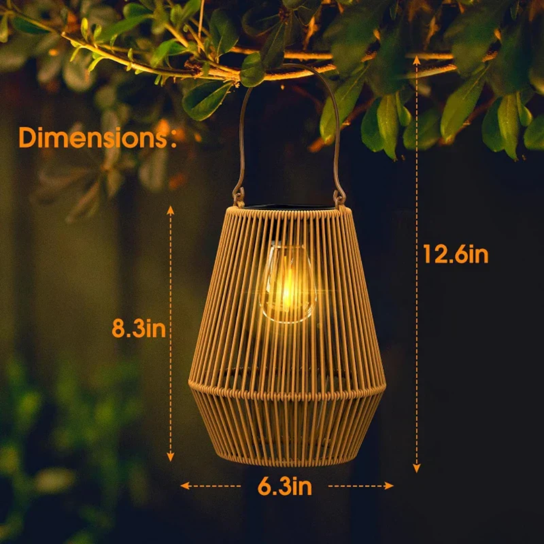Zonne-energie lamp - Rotan - Tuin - Draagbare lamp - Buitenlamp-Boutique Moda