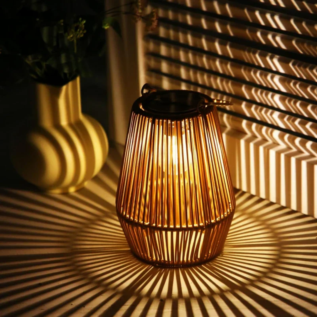 Zonne-energie lamp - Rotan - Tuin - Draagbare lamp - Buitenlamp-Boutique Moda