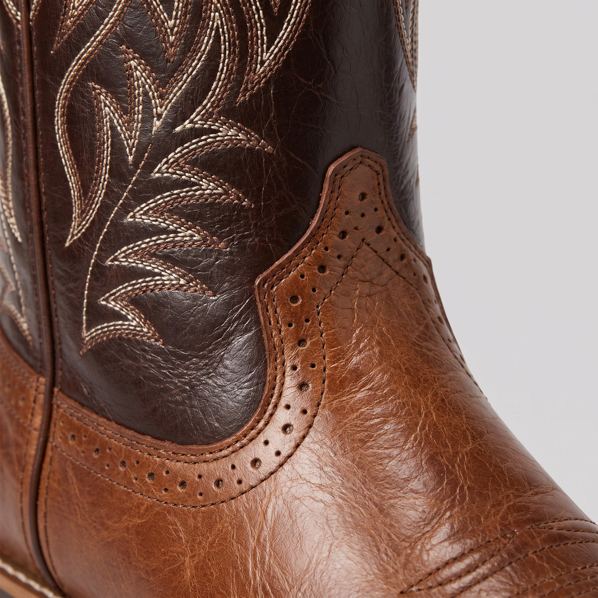 Cowboylaarzen Heren met Hoge Schacht | Vierkante Neus | Siersteken | 2 Kleuren