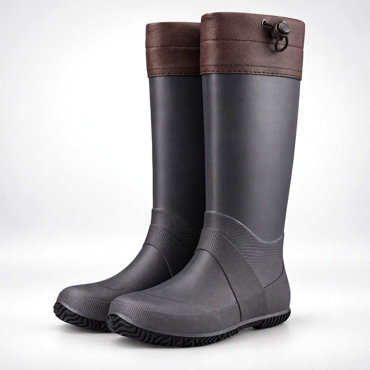 PVC Regenlaarzen Heren | Hoog | Manchet met Koord | 4 Kleuren
