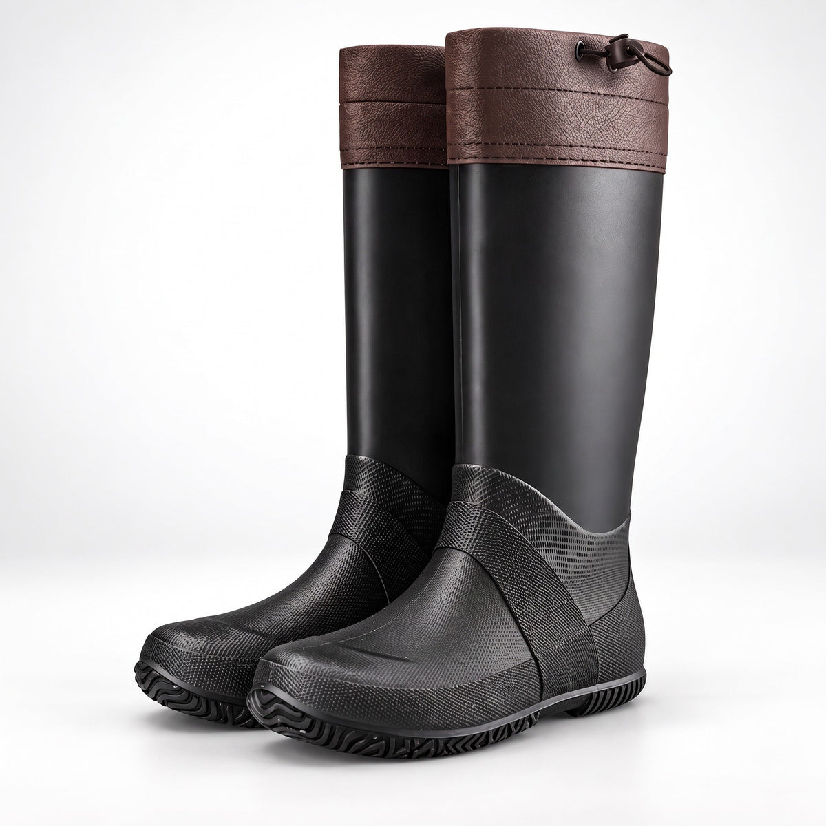 PVC Regenlaarzen Heren | Hoog | Manchet met Koord | 4 Kleuren
