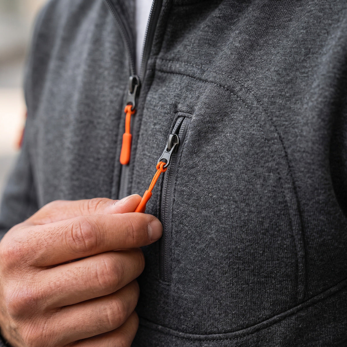 Vest met Capuchon Heren met Ritszakken | 9 Kleuren