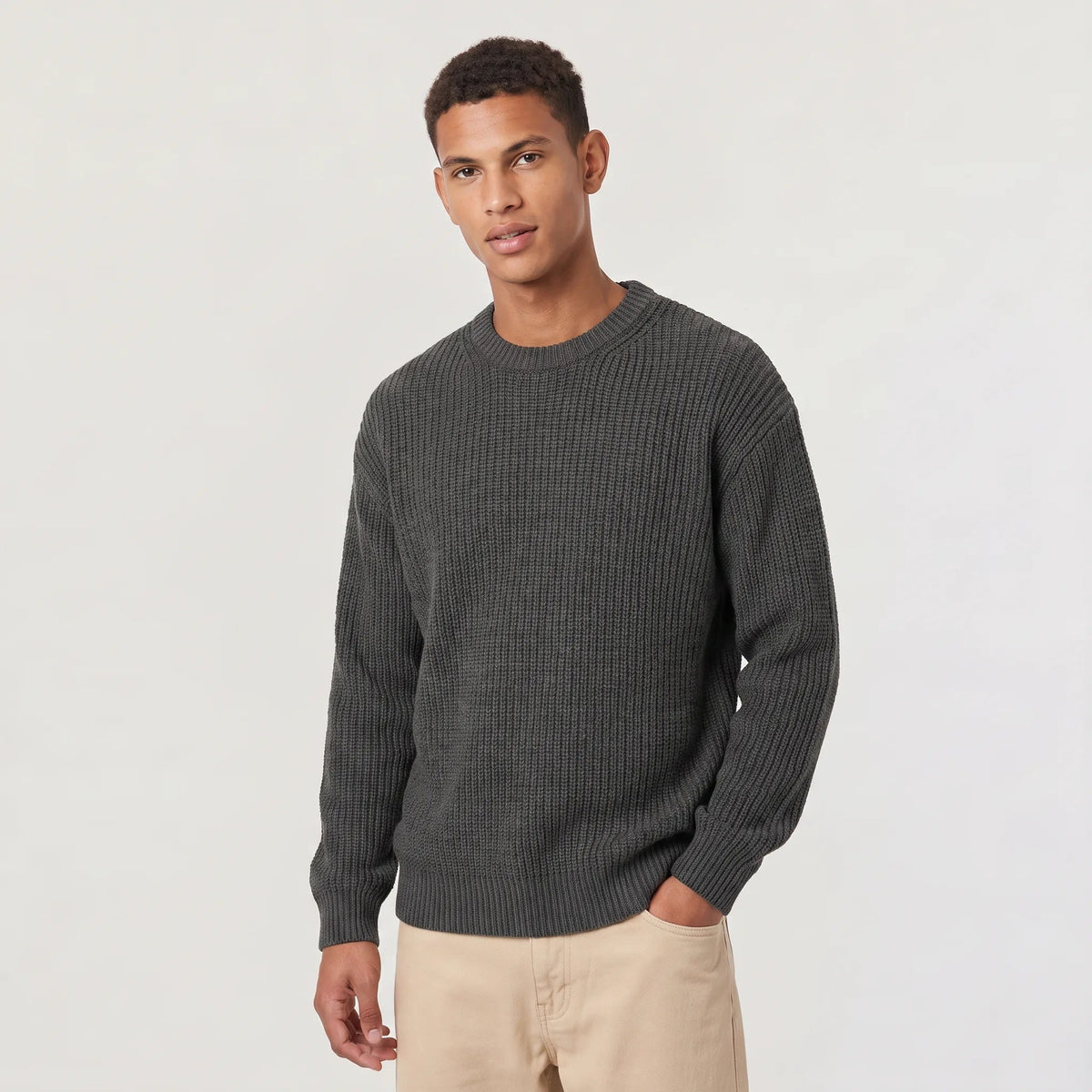 Ribgebreide Trui Heren | Ronde Hals | Regular Fit